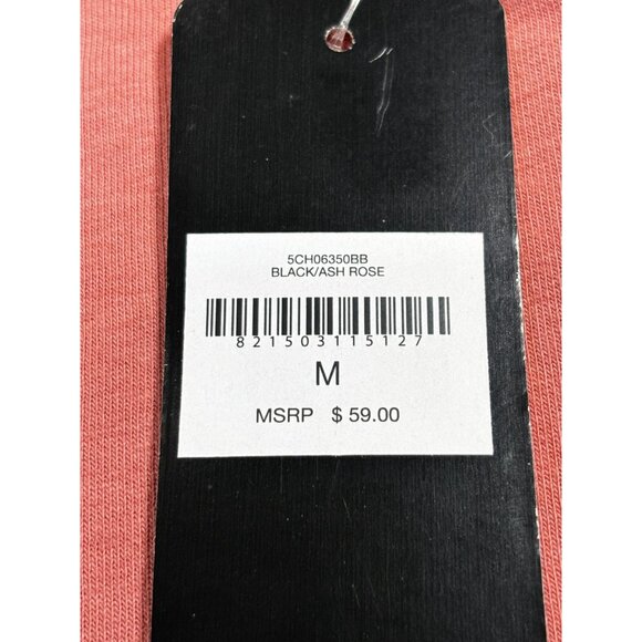 Bebe Womens Pullover Sweatshirt Medium Black/Ash Rose Cotton/Polyester Blend - Picture 5 of 12